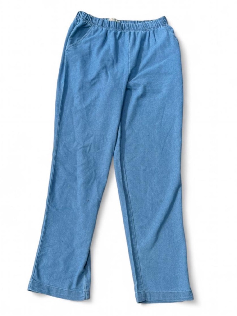 Turtle Bay Pull-On Denim Pants | Elastic Waist Straight Leg | Medium